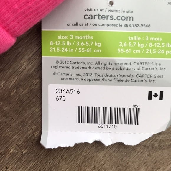 4/$25 carters pants NWT size 3 month - Picture 3 of 5